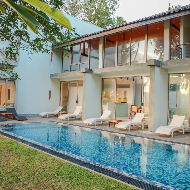 Villa view from the Poolside