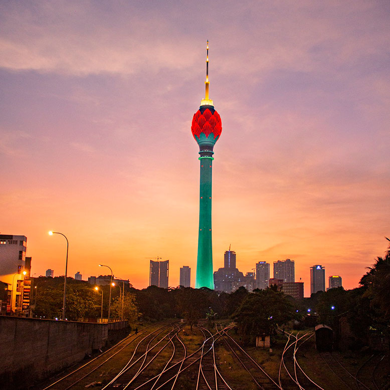 Lotus tower in the golden hour