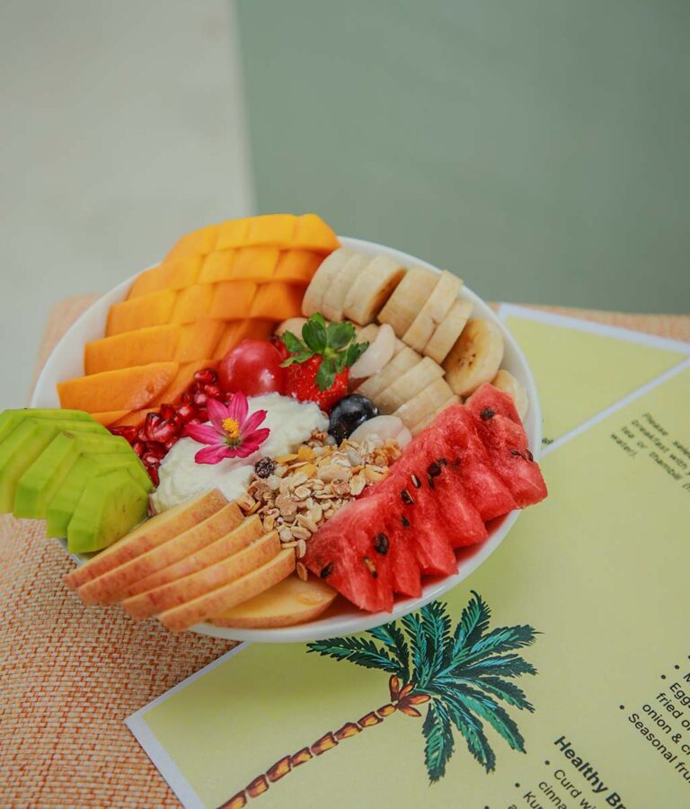 Fruit platter served at Ona Garden Villa