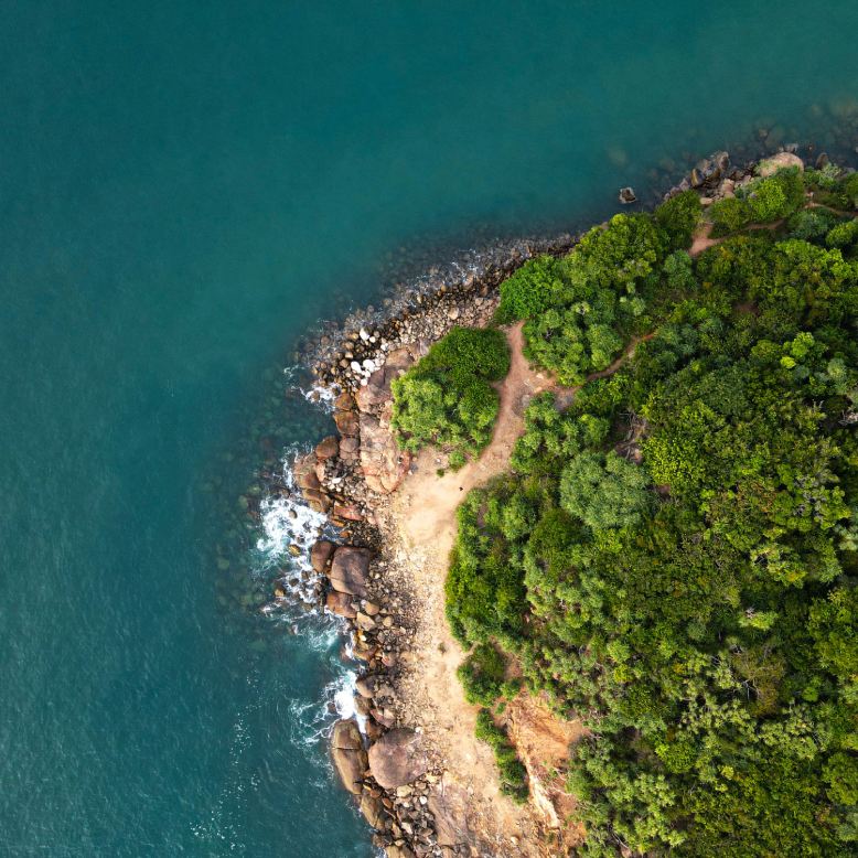 Aerial view of Jungle Beach Unawatuna