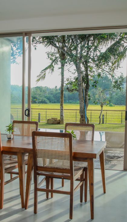 Outdoor dining area at Ona Garden Villa