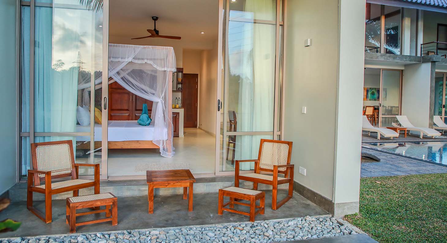 Veranda of Araliya Deluxe room at Ona Garden Villa