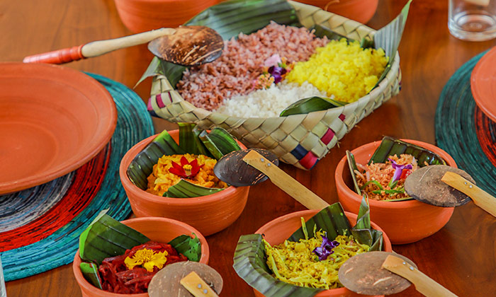 Wholesome Sri Lankan meals provided during the Flow and Restore wellness retreat