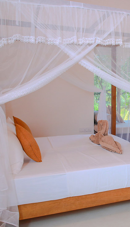 Close-up of the Cinnamon Deluxe room 