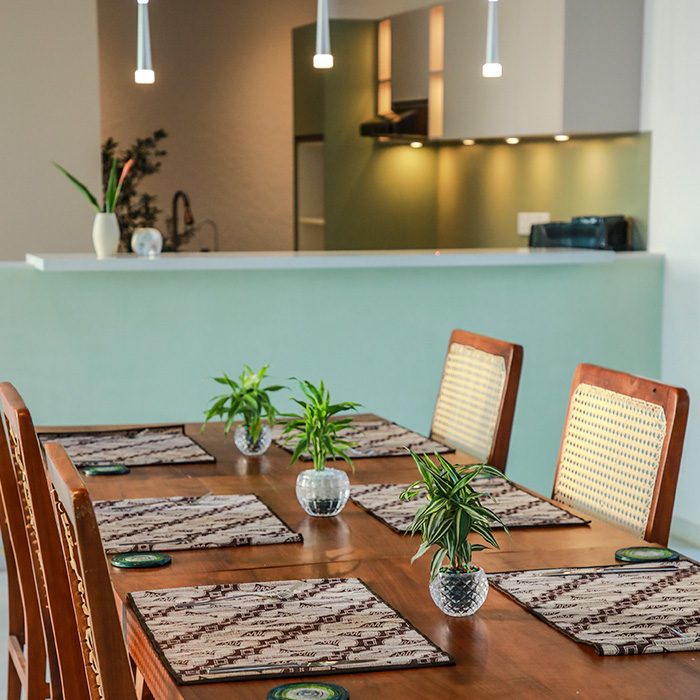 Dining table at Ona Garden Villa
