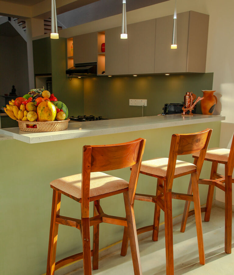The kitchen area of a villa at Ona Garden Villa 