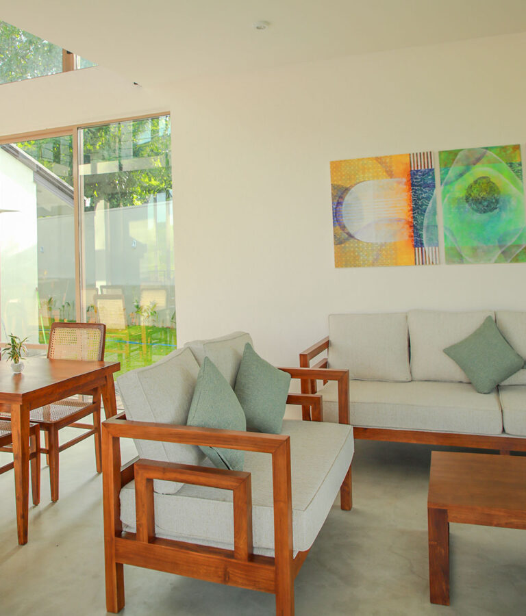 Living area arrangment at Ona Garden Villa
